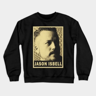 brown cream Jason isbell #2 retro art (exlusive) smile Crewneck Sweatshirt